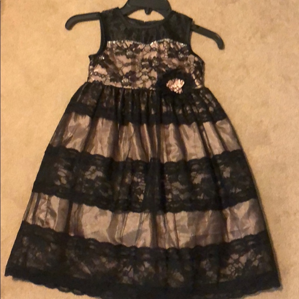 SOLD- Formal Black and Beige Dress